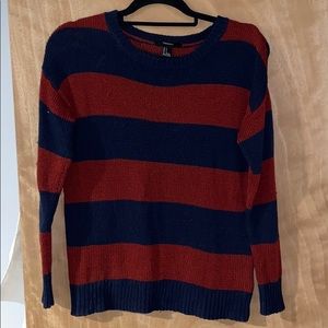 Red Blue Striped Sweater